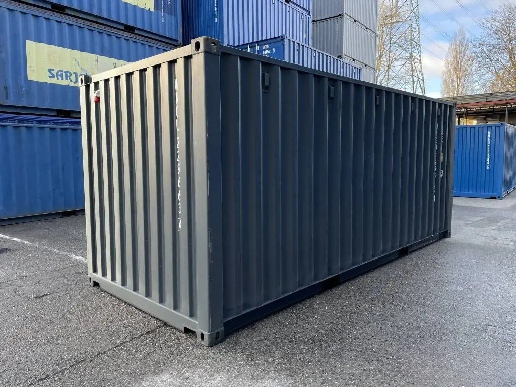 Container 20 Piedi Nuovo con Pavimento in Acciaio e Luce - RAL 7016
