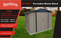 Capanno da Giardino in Metallo Portatile Bastone 6'x8' - Soluzione Robusta e Sicura per i Tuoi Spazi Esterni