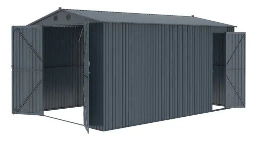 Capanno di Stoccaggio in Metallo 13x20FT - Soluzione Elegante e Resistente per i Tuoi Spazi Esterni