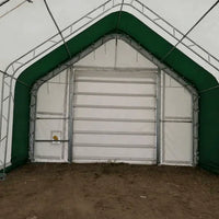 Capannone di Stoccaggio a Doppio Traliccio W20'xL33'xH16' - Protezione Robusta e Versatile