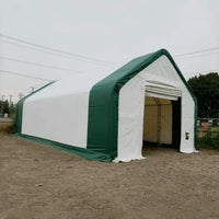 Capannone di Stoccaggio a Doppio Traliccio W20'xL33'xH16' - Protezione Robusta e Versatile