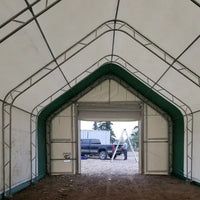 Capannone di Stoccaggio a Doppio Traliccio W20'xL33'xH16' - Protezione Robusta e Versatile