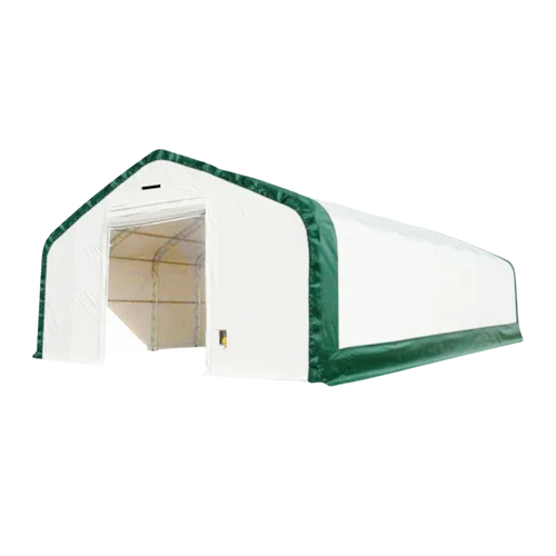 Capannone di Stoccaggio a Doppio Traliccio W20'xL33'xH16' - Protezione Robusta e Versatile