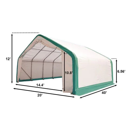 Capannone di Stoccaggio a Traliccio Singolo L20'xL40'xH12' - Protezione Versatile e Resistente