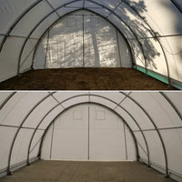 Capannone di Stoccaggio ad Arco con Traliccio Singolo L20'xL30'xH12' - Protezione Robusta e Versatile