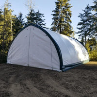Capannone di Stoccaggio ad Arco con Traliccio Singolo L20'xL30'xH12' - Protezione Robusta e Versatile