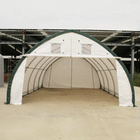 Capannone di Stoccaggio ad Arco con Traliccio Singolo L20'xL30'xH12' - Protezione Robusta e Versatile
