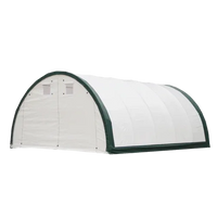 Capannone di Stoccaggio ad Arco con Traliccio Singolo L20'xL30'xH12' - Protezione Robusta e Versatile