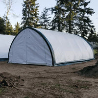 Capannone di Stoccaggio ad Arco con Traliccio Singolo L20'xL42'xH12' - Soluzione Robusta e Spaziosa