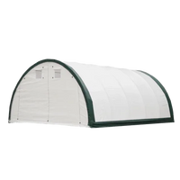 Capannone di Stoccaggio ad Arco con Traliccio Singolo L20'xL42'xH12' - Soluzione Robusta e Spaziosa