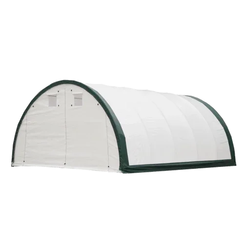 Capannone di Stoccaggio ad Arco con Traliccio Singolo L20'xL42'xH12' - Soluzione Robusta e Spaziosa