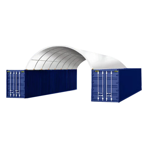 Capannone per Contenitore Marittimo 20'x40' - Soluzione Robusta e Versatile