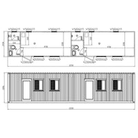 Casa Contenitore 40 Piedi con 2 Camere e 2 Bagni – Moderna e Resistente
