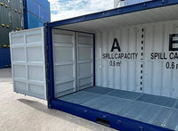 Container 20' Open Side con Vasca di Raccolta Integrata