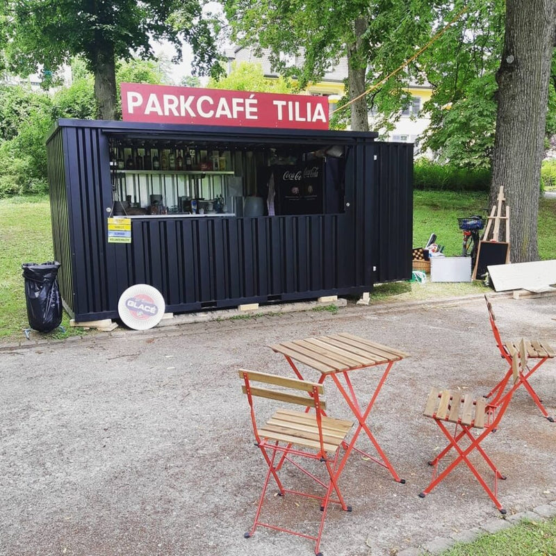 Container Bar Smontabile 4x2 Metri - Nero Intenso (RAL 9005)
