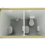 Container Sanitario Compatto - Due Cabine Separate (WC e Urinatoio)