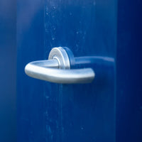 Container Smontabile 2x2m con Pavimento Rialzato - Bicolore Blu/Galvanizzato