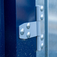 Container Smontabile 2x2m con Pavimento Rialzato - Bicolore Blu/Galvanizzato