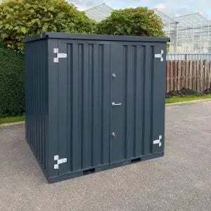 Container Smontabile 2x2m con Pavimento Rialzato - Grigio Antracite