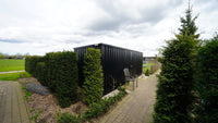 Container Smontabile 6x2m con Accesso Laterale - Nero Intenso