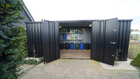Container Smontabile 6x2m con Accesso Laterale - Nero Intenso
