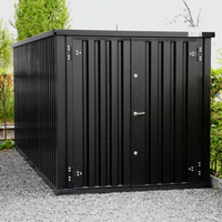 Container Smontabile 6x2m con Porta Frontale - Nero Intenso