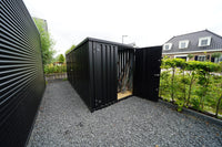 Container Smontabile 6x2m con Porta Frontale - Nero Intenso