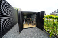 Container Smontabile 6x2m con Porta Frontale - Nero Intenso