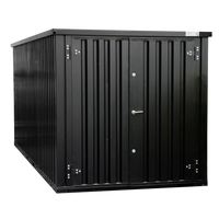 Container Smontabile 6x2m con Porta Frontale - Nero Intenso
