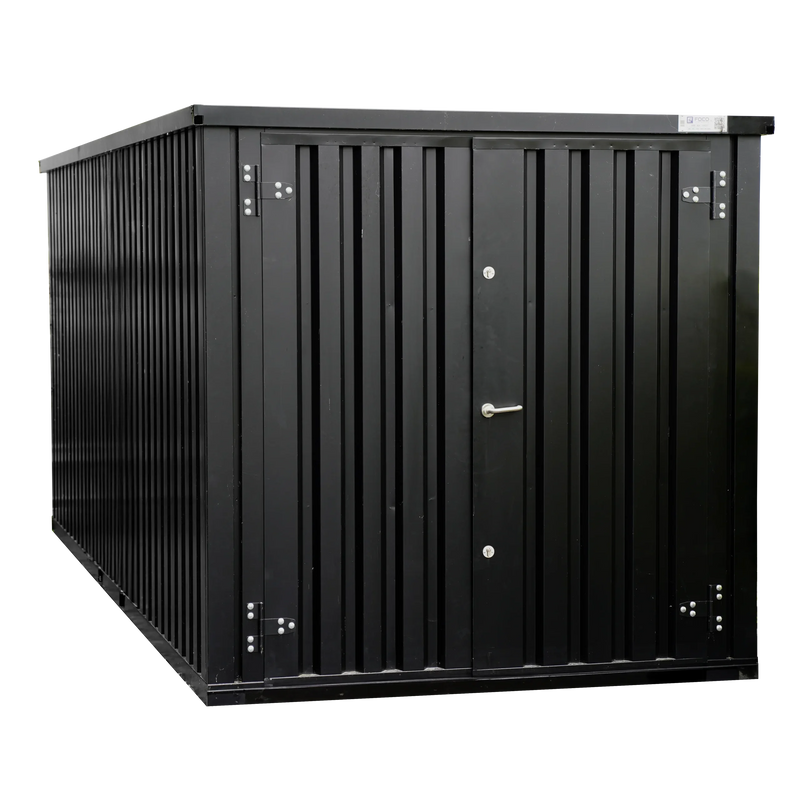 Container Smontabile 6x2m con Porta Frontale - Nero Intenso