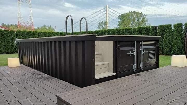 Piscina Container 20' con Piattaforma e Vano Tecnico Integrato