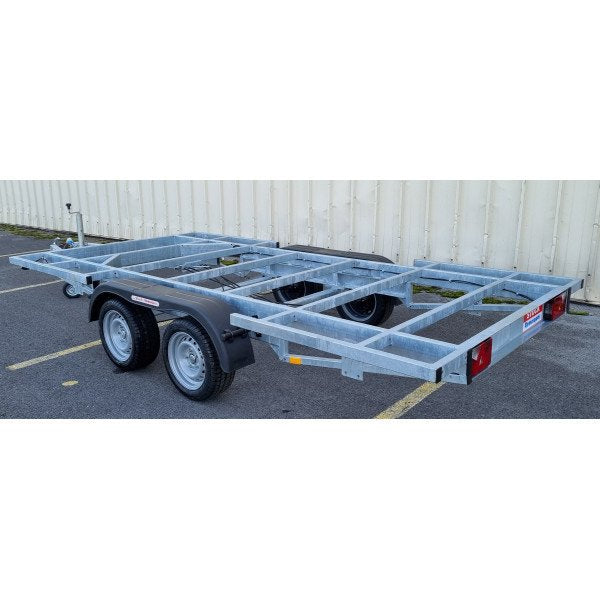 Rimorchio per Mini Tiny House 4m x 2m - Timone Smontabile (1500 kg)