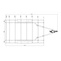 Rimorchio per Mini Tiny House 4m x 2m - Timone Smontabile (1500 kg)