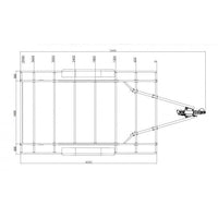 Rimorchio per Mini Tiny House 4m x 2m - Timone Smontabile (1500 kg)