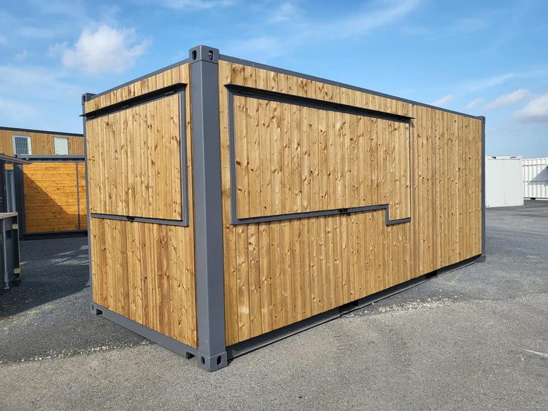 Snack-BOX Bar 20' Privilege con Rivestimento in Legno