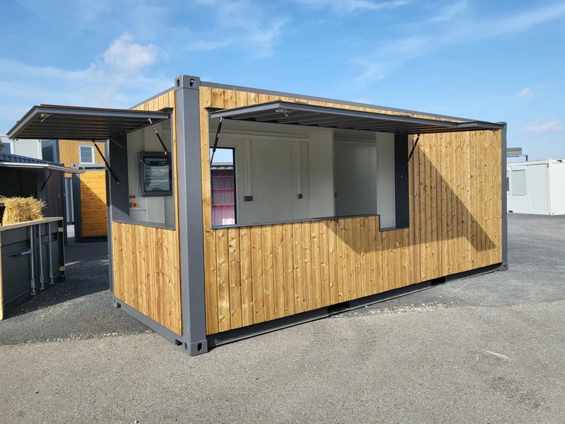 Snack-BOX Bar 20' Privilege con Rivestimento in Legno